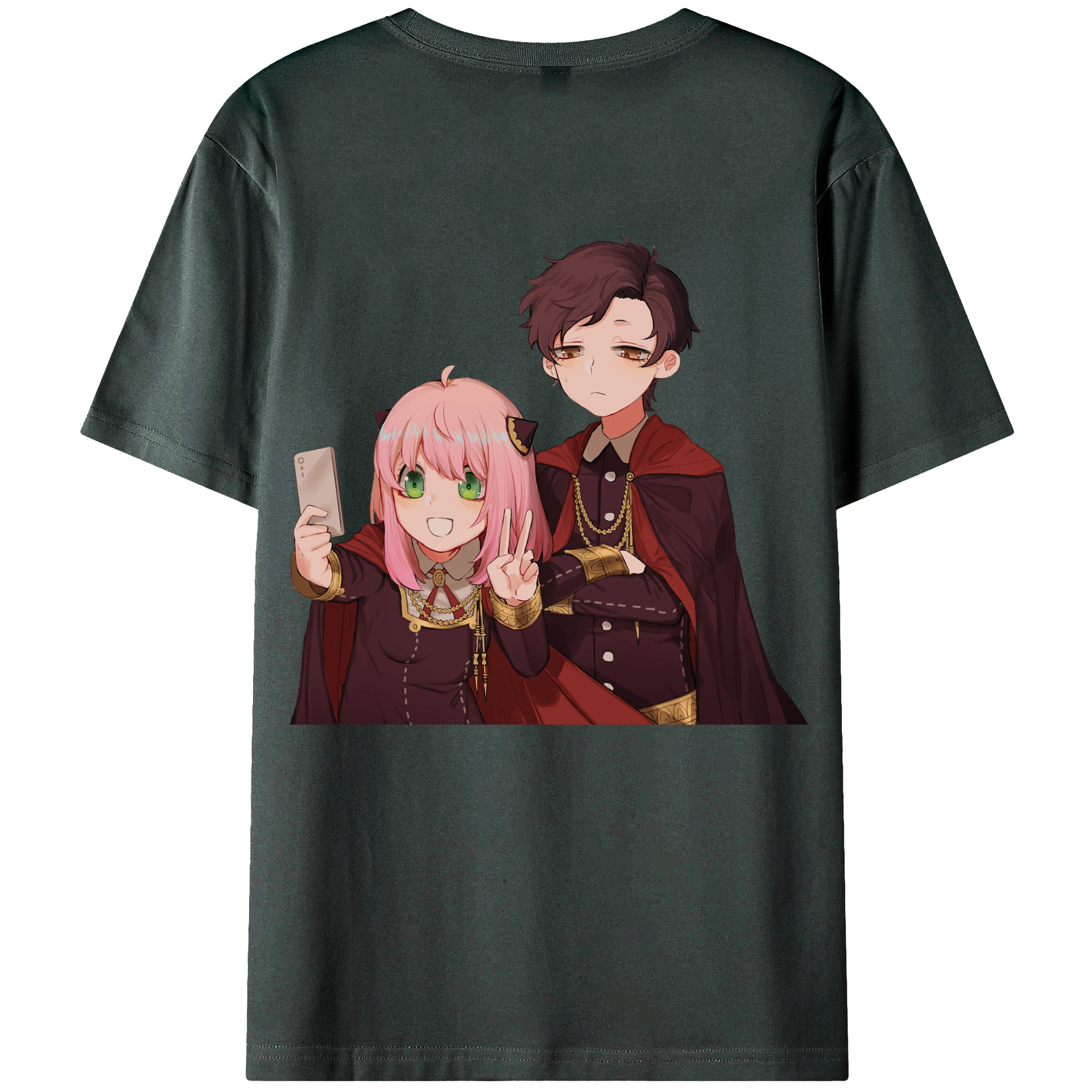（画像用） SPY×FAMILY间谍家家酒 綿100％ メンズ半袖Tシャツ（バックプリント） 通気性